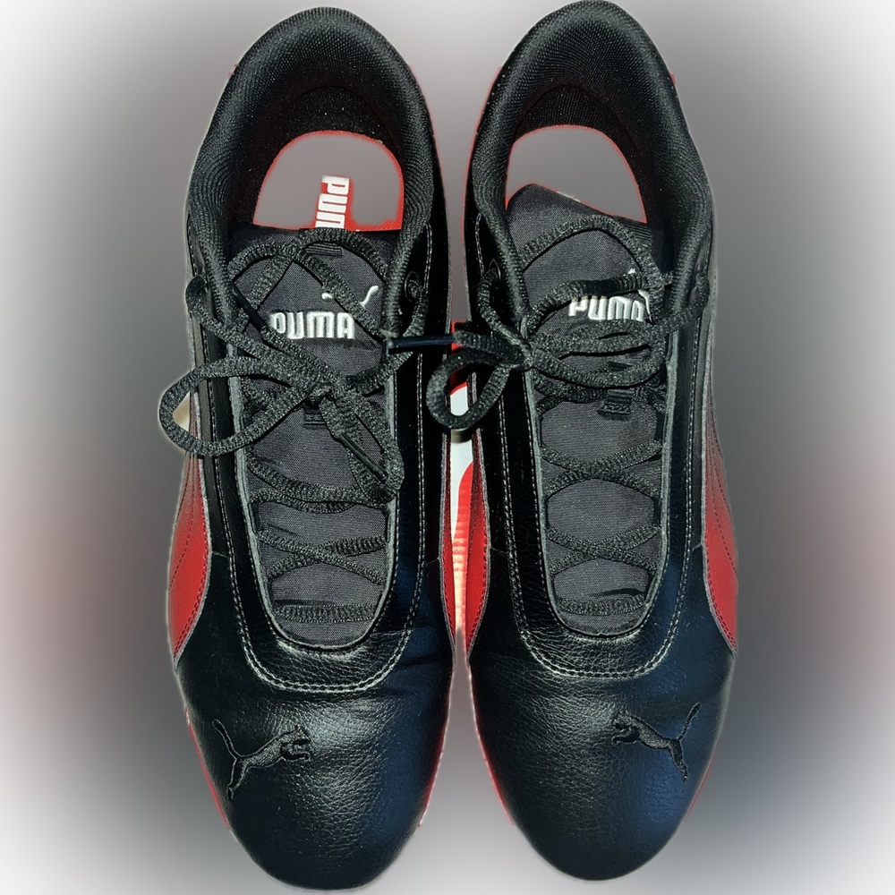 EUC Puma Ferrari R-Cat  Black and Red Motorsport Shoes Size 13 - Picture 2 of 5